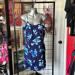 jodi michaels blue floral dress romper